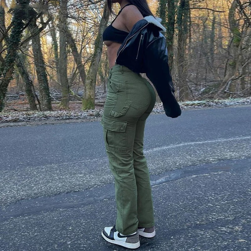 Run Right Back Cargo Pants Voor Dames - Stijlvolle Broek Pants SEREIN Groen S