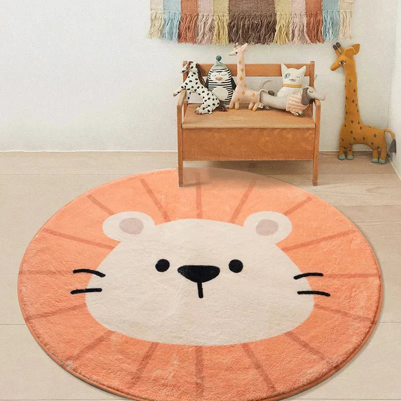 Rond Vloerkleed voor Kinderen – Zacht en Duurzaam Speelmat voor Slaapkamer, Machinewasbaar, 60-120 cm Vloerkleden SEREIN