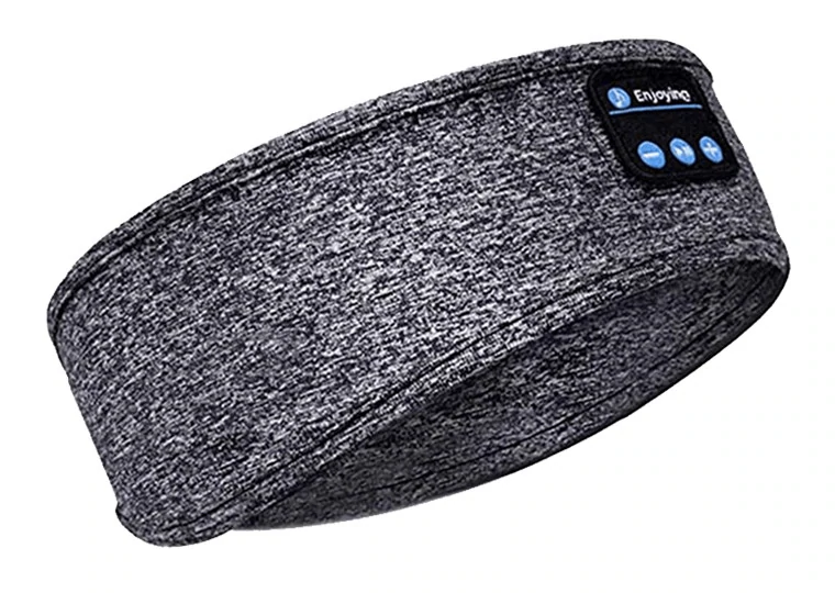 Innovatieve Bluetooth Slaapriem met Geluidsisolatie en Kristalhelder Geluid – Ultiem Comfort voor Ontspanning en Slaap Grijs