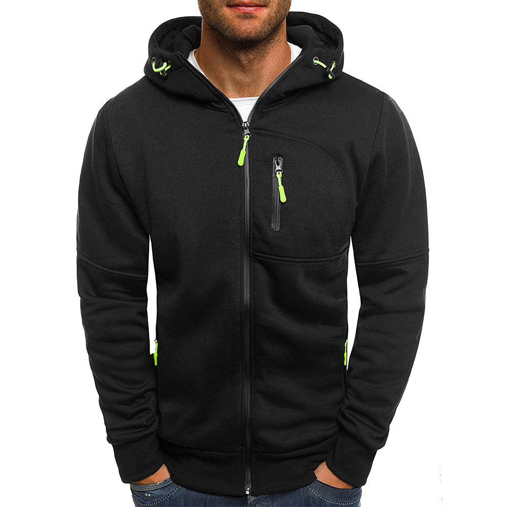 Heren Warme Hoodie met Capuchon en Rits – SEREIN