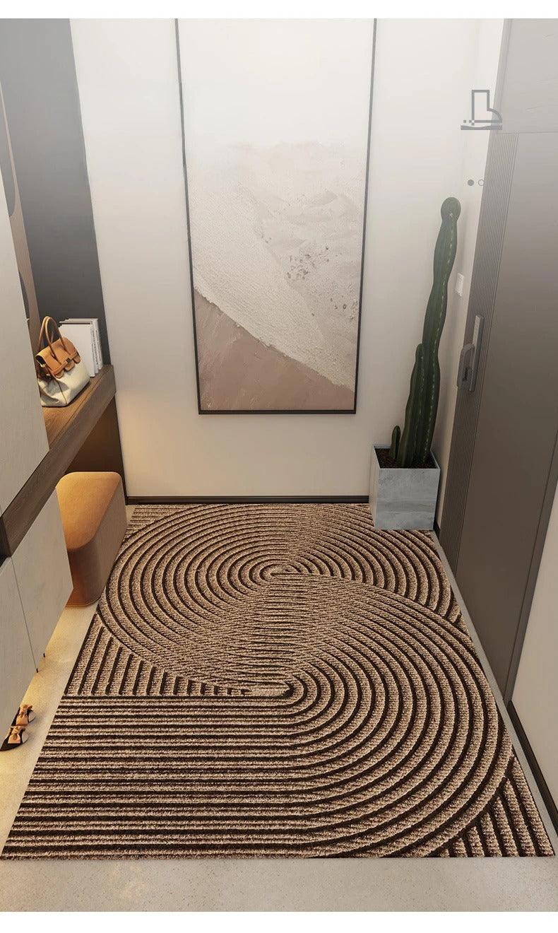Moderne, Noordse stylish PVC voetmat │ Niet-slip vloermat voor de ingangruimte │ Zandverwijderende voetkussen