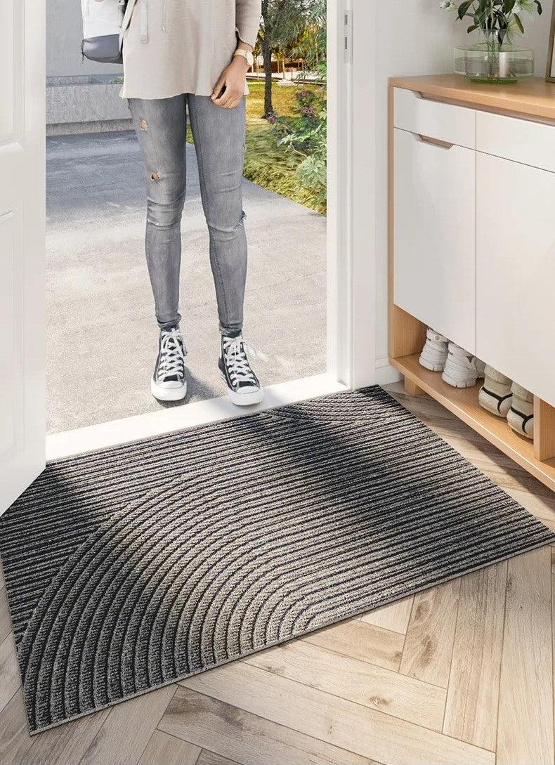 Moderne, Noordse stylish PVC voetmat │ Niet-slip vloermat voor de ingangruimte │ Zandverwijderende voetkussen