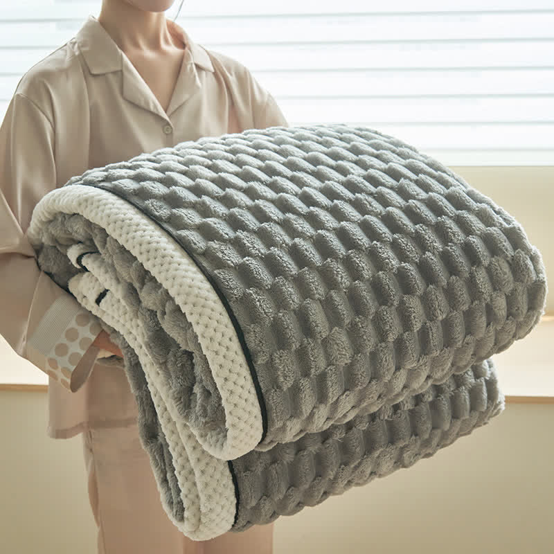 Dikke Koraalfleece Omkeerbare Dekentje Blankets SEREIN