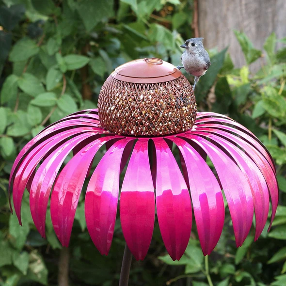 Vogelfutterstation Bloemen Design Voor Tuin Decor Elegant Rood