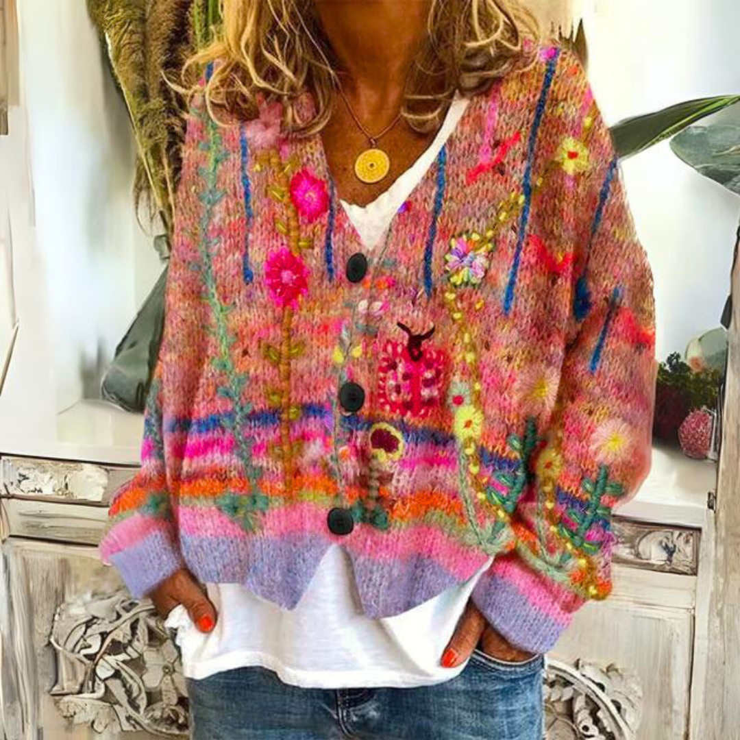Dames Vest Warm Modieus Katoen Wijde Pasvorm Rood