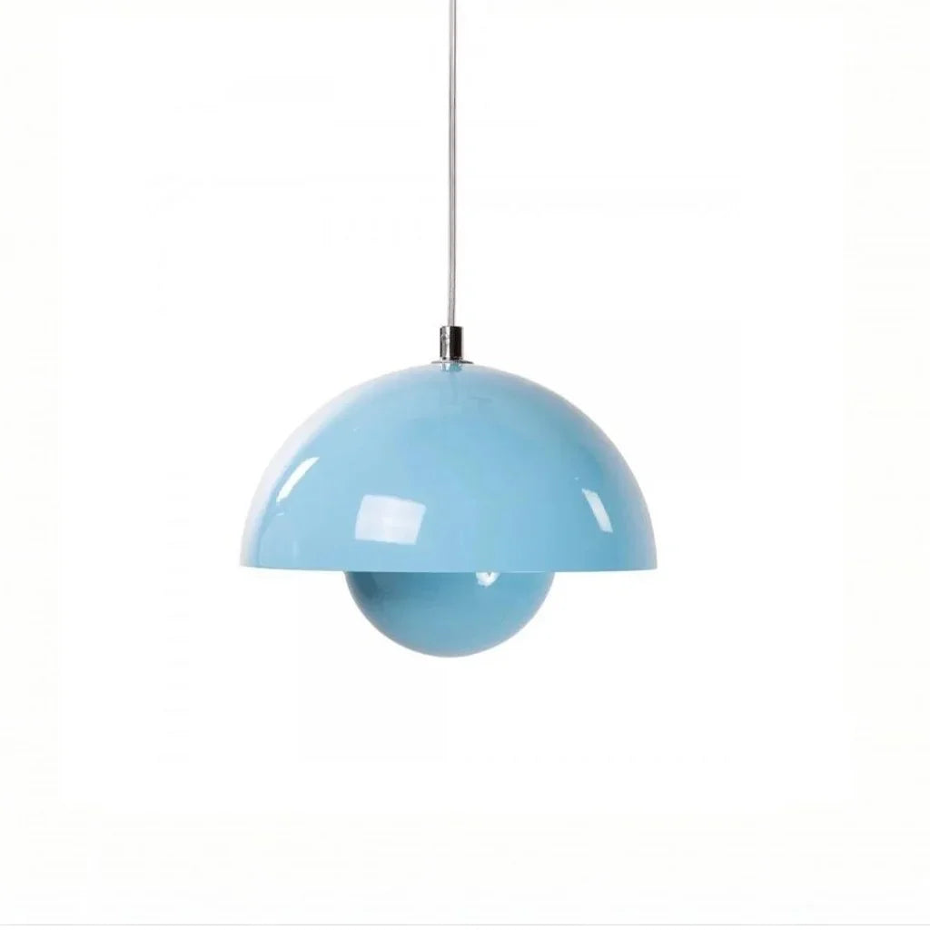 Solora | Moderne Bloemknop Hanglamp Lichtblauw Dia 23CM*H16CM