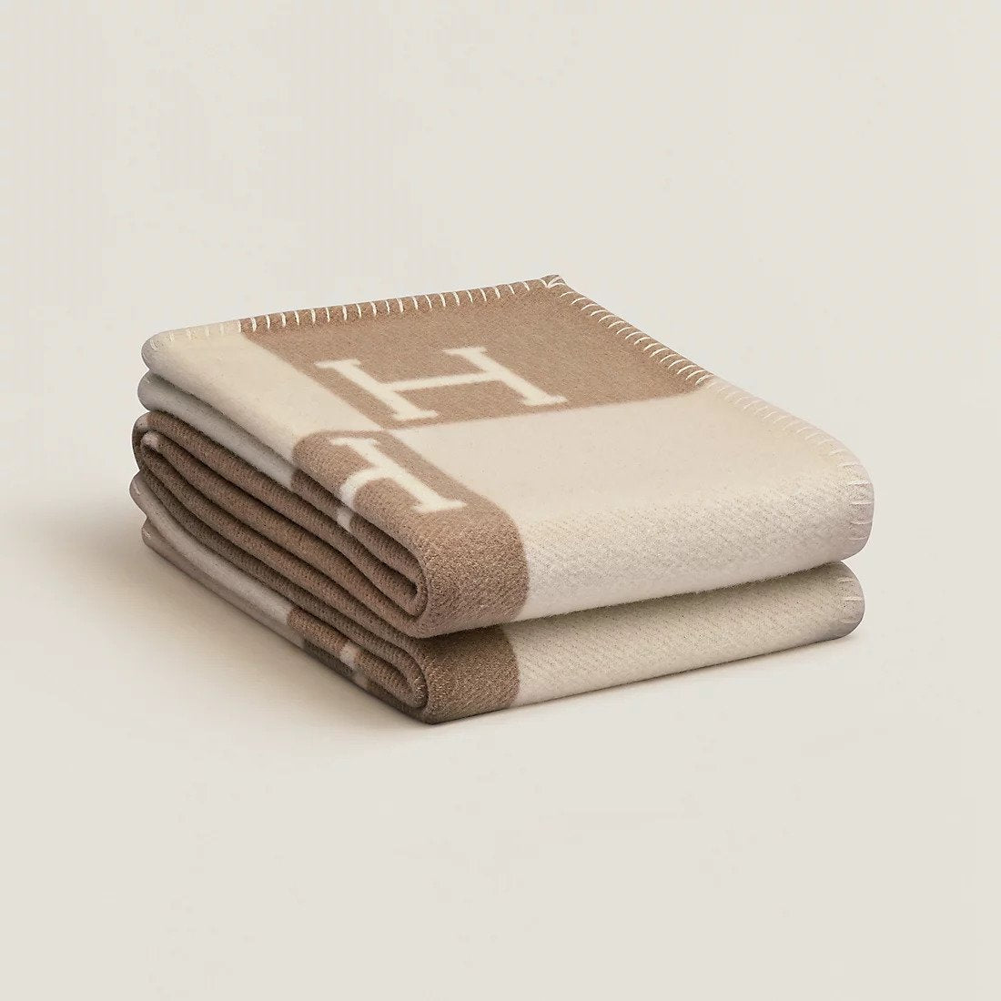 Elegante Wol-Kaschmir-Deken Home & Decor Blanket SEREIN Beige 140x170 cm