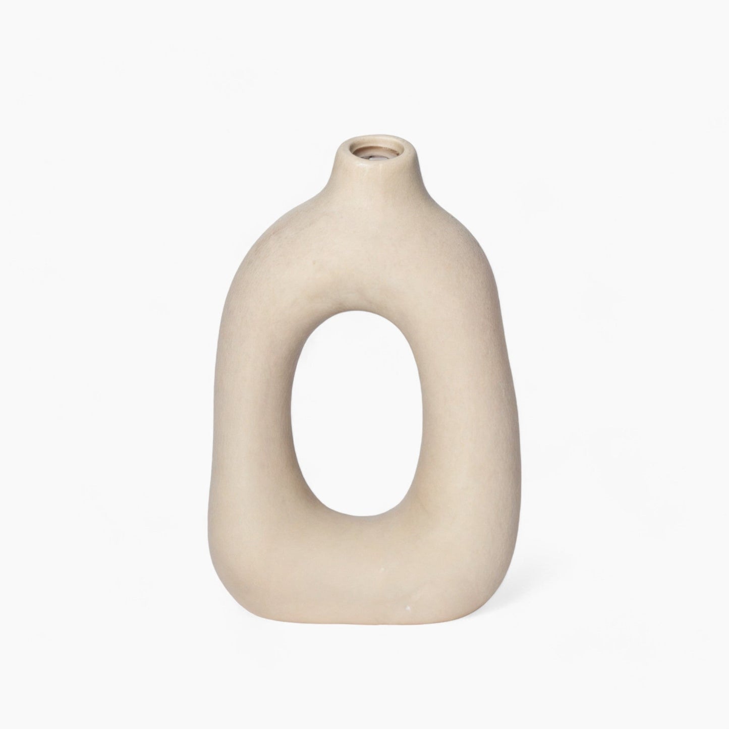 Frosted Vase Collectie - Keramische Vaas, Nieuwe Klassieke / Post-Modern Stijl, Thuis Kantoor Decoratie Crème