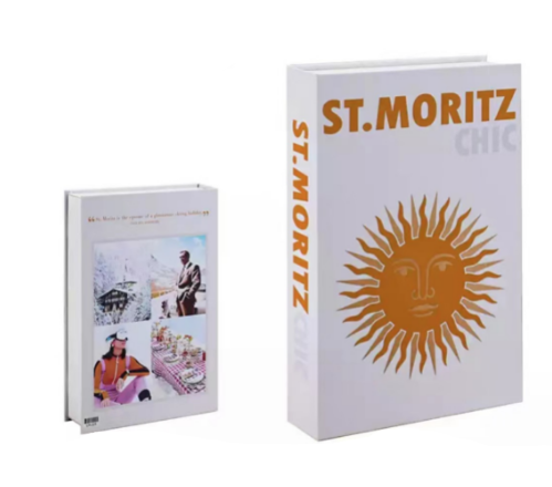 Set van 12 Decoratieve Boeken voor Stijlvolle Interieur – Perfecte Decoratie voor Salontafel en Presentatie Decoratieve Boeken SEREIN St.Moritz Chic