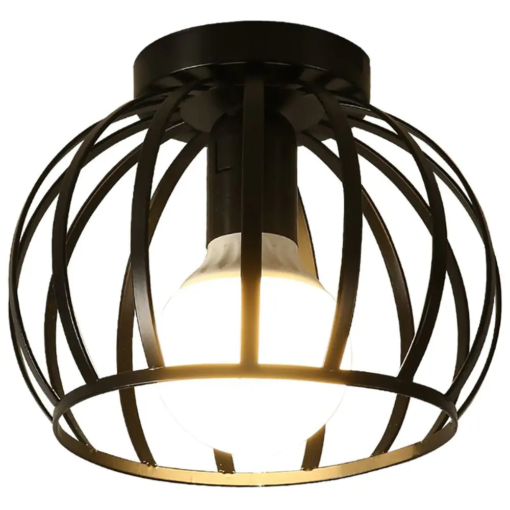 Industriële Plafondlamp Zwart – Open Afwerking voor Stijlvolle Ruimtes