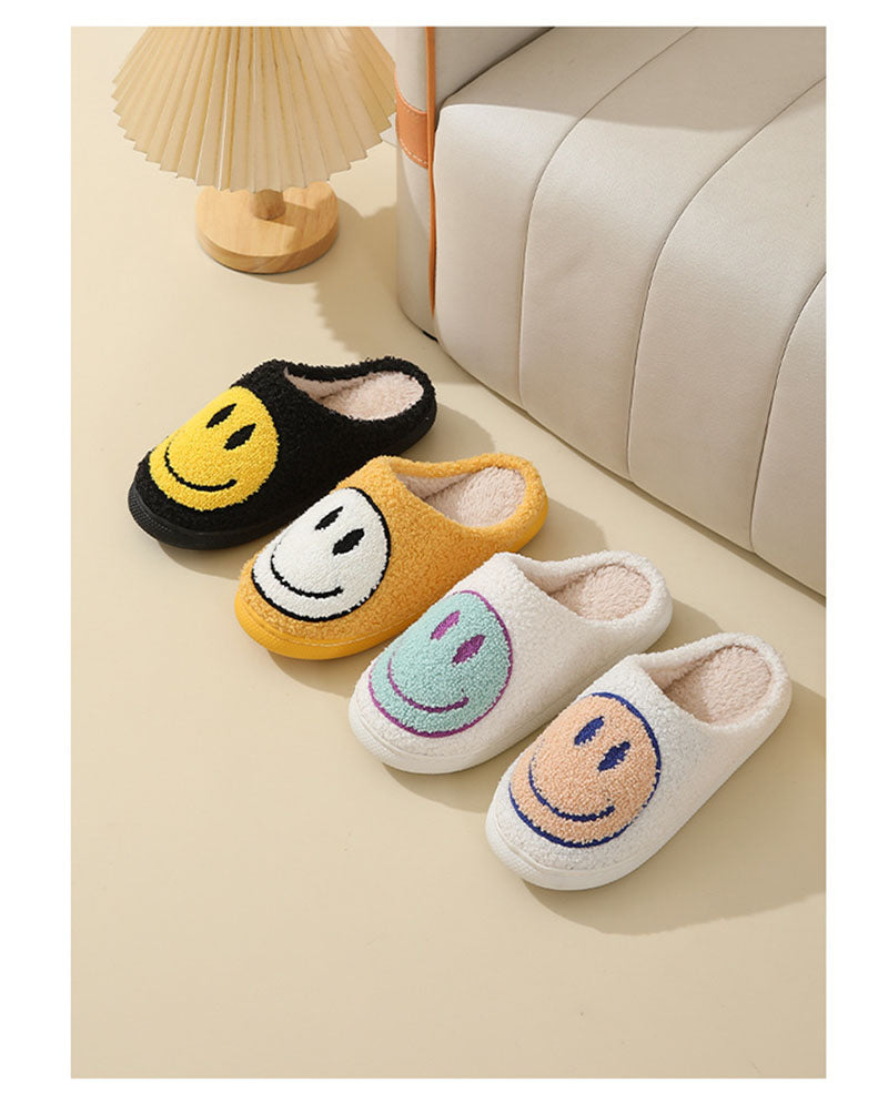 Pantoffels Unisex Glimlachpatroon Warm Zacht Smiley Sloffen