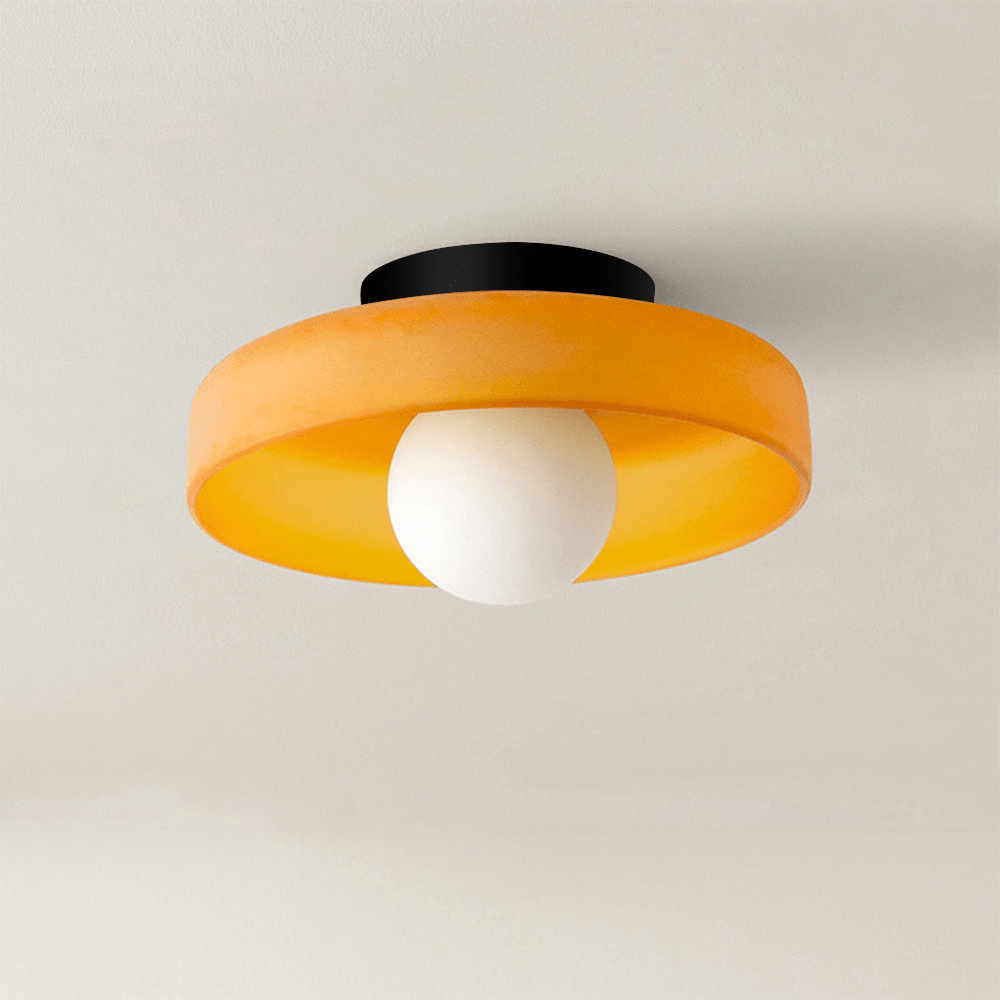 Moderne Ronde Plafondlamp Oranje (Mat)