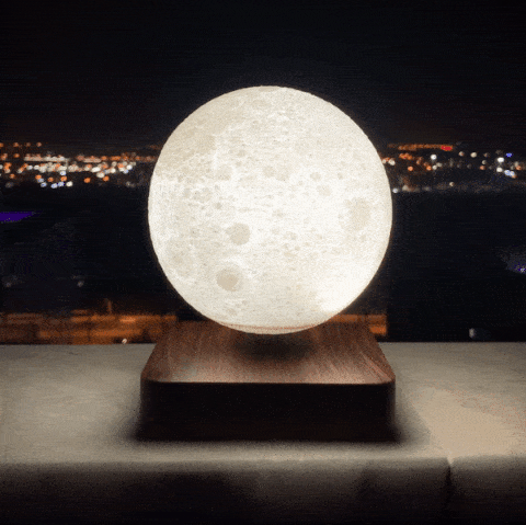 Zwevende originele maanlamp Donkerbruin EU