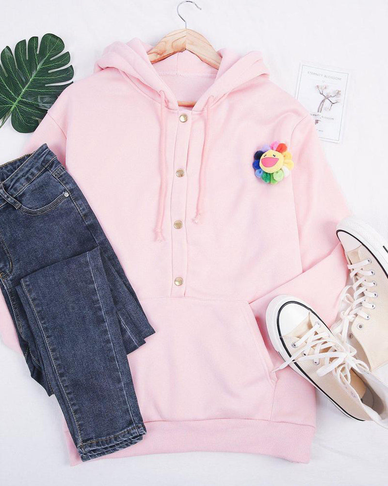 Dames Hoodies Relaxte met Trekkoorden Zacht Katoenmix