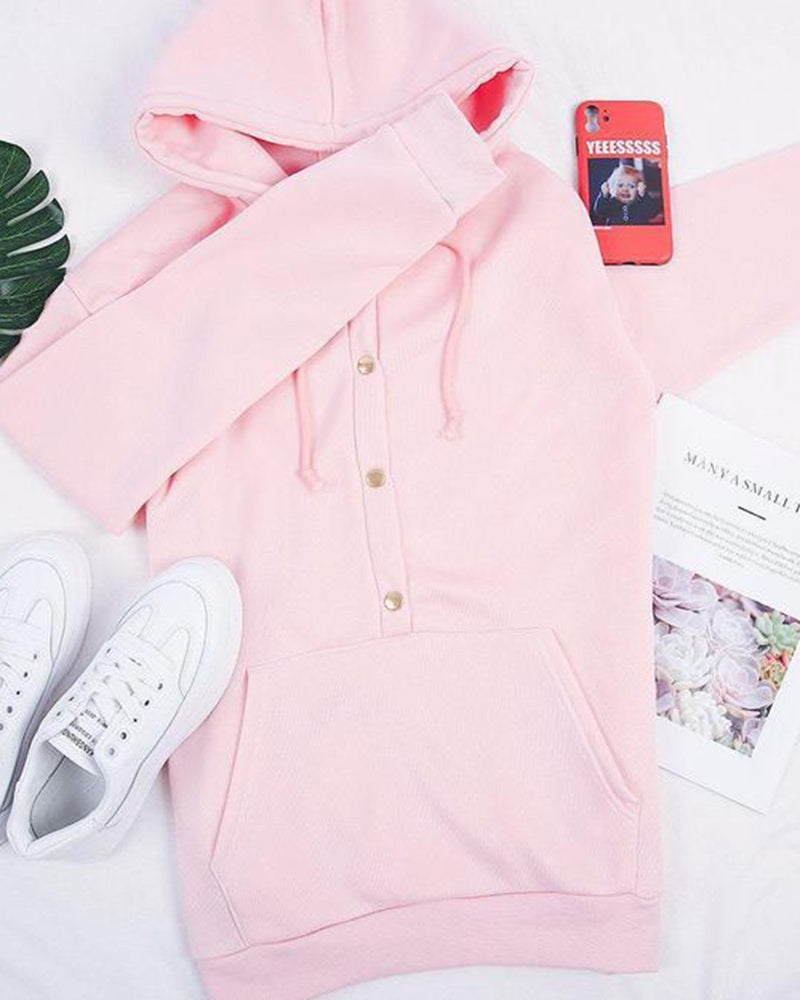 Dames Hoodies Relaxte met Trekkoorden Zacht Katoenmix