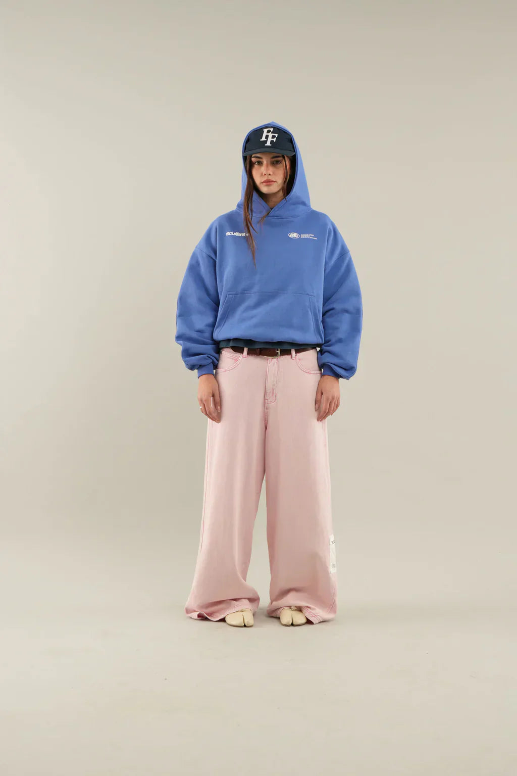 Dames Hoodie Symbool van Zelfliefde Ontspannen Pasvorm Blauw