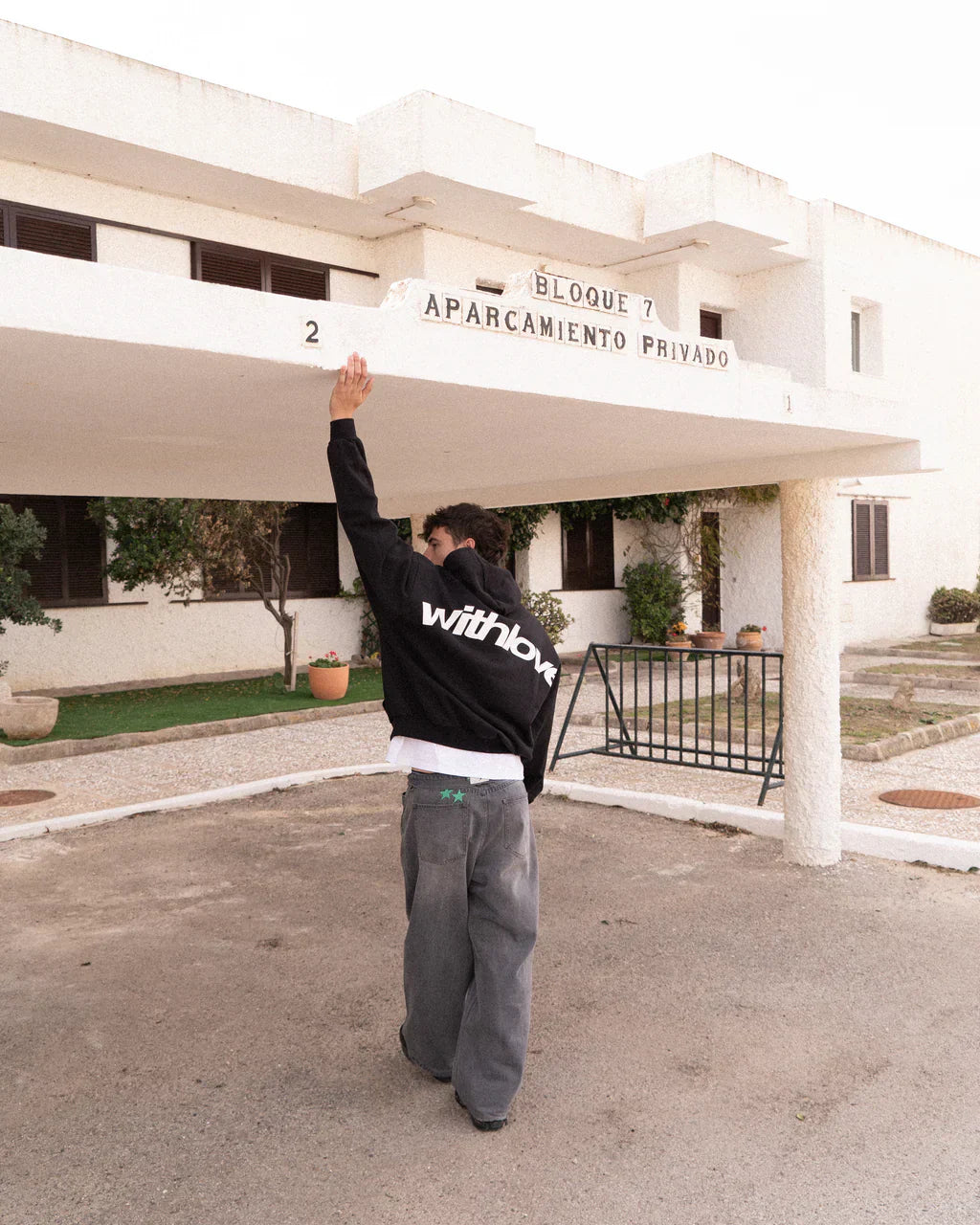 Dames Hoodie Symbool van Zelfliefde Ontspannen Pasvorm Zwart Wit