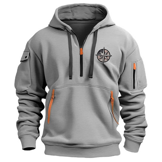 Hoodie met Capuchon voor Heren Stijl en Comfort - Trui Grijs