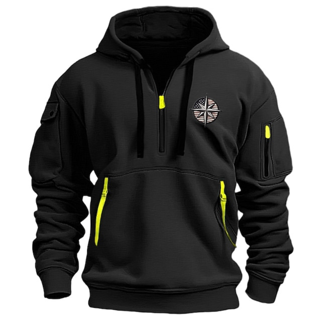 Hoodie met Capuchon voor Heren Stijl en Comfort - Trui Zwart