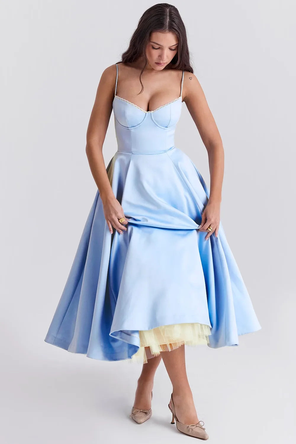 Selene Midi Jurk - Blauw