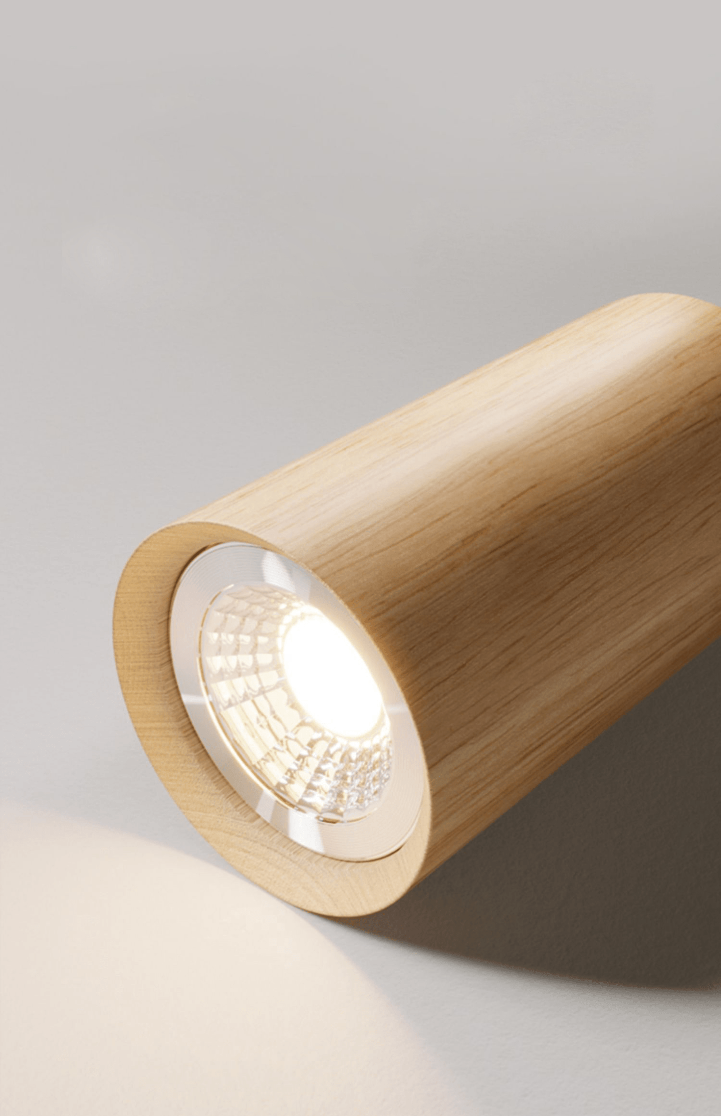 Minimalistische Houten Straler Massief Hout Verstelbare Plafondlamp