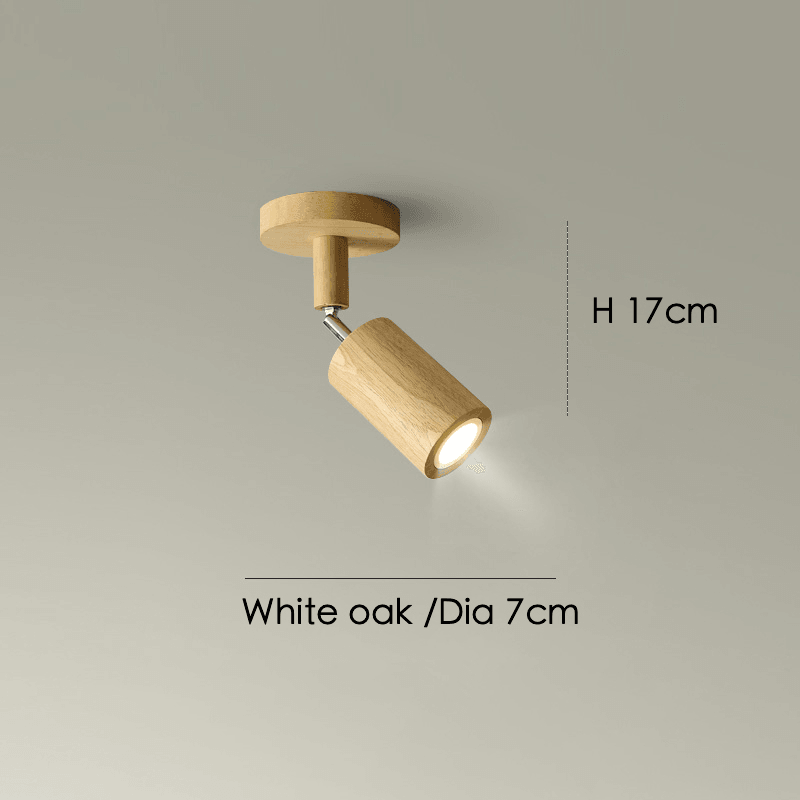 Minimalistische Houten Straler Massief Hout Verstelbare Plafondlamp