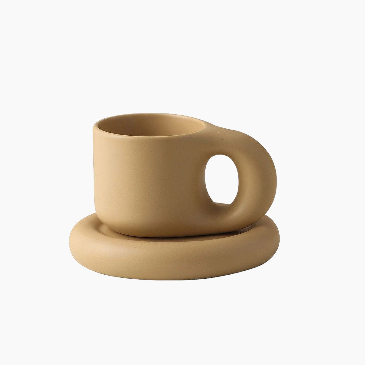 Chunky Keramische Espresso Beker voor Comfort en Stijl