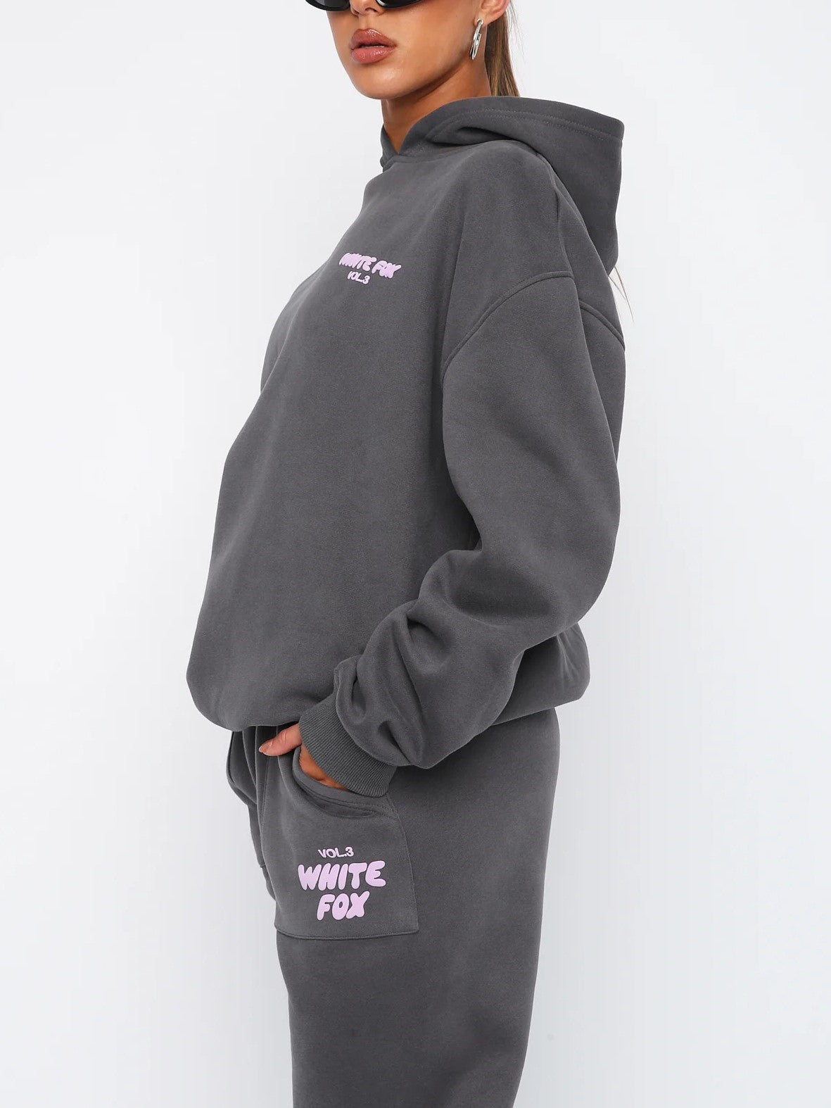 Dames Trainingspak Witte Vos Katoenmix Loose Fit Comfortabel