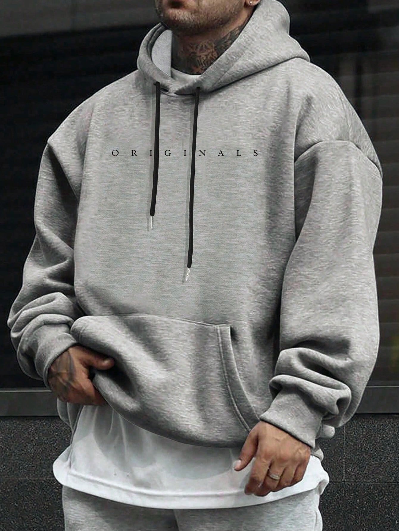 Stelvio | Heren sweatshirt met capuchon en letterprint