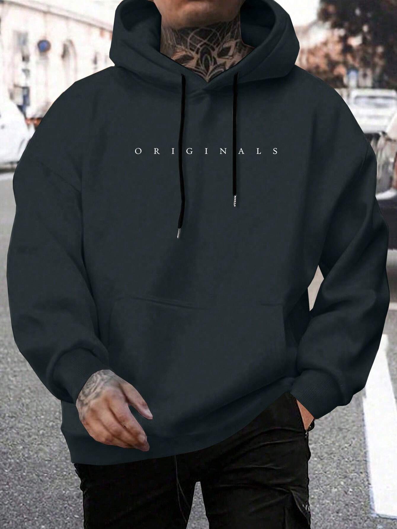 Stelvio | Heren sweatshirt met capuchon en letterprint