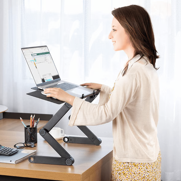 FlexStand 360° Ergonomische Laptopstandaard – Verstelbare & Opvouwbare Houder | Verbeterde Houding & Ventilatie voor Thuis of Kantoor Others Ergonomic SEREIN