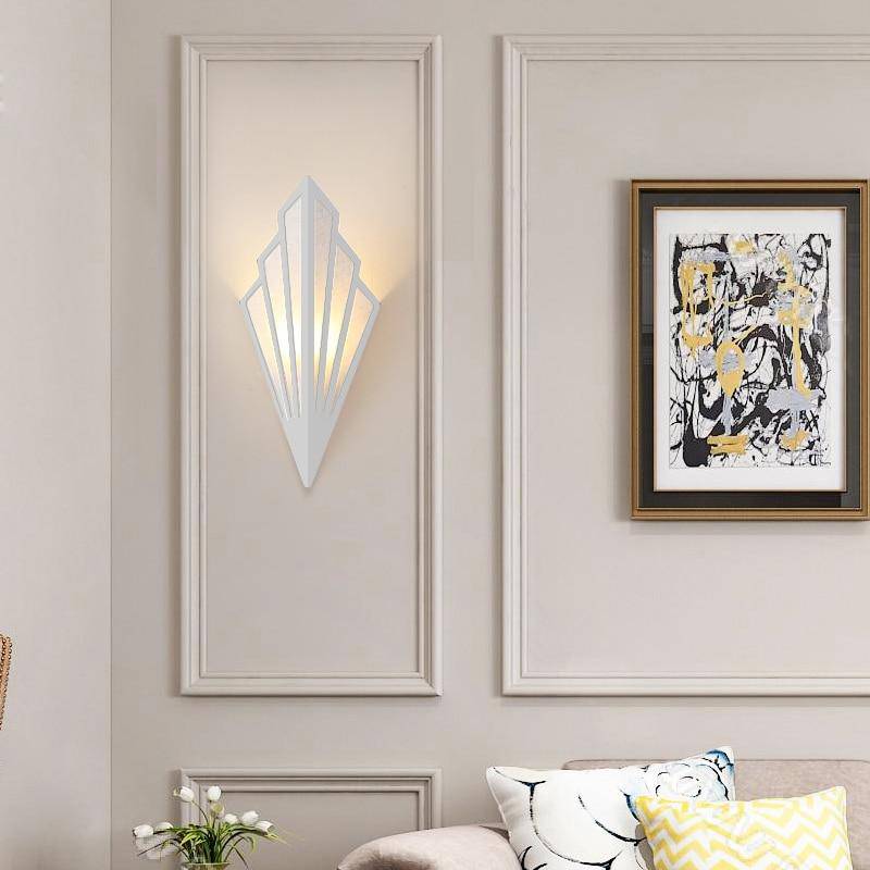 Design Triangulaire LED Wandlamp Van Gekleurd Metaal