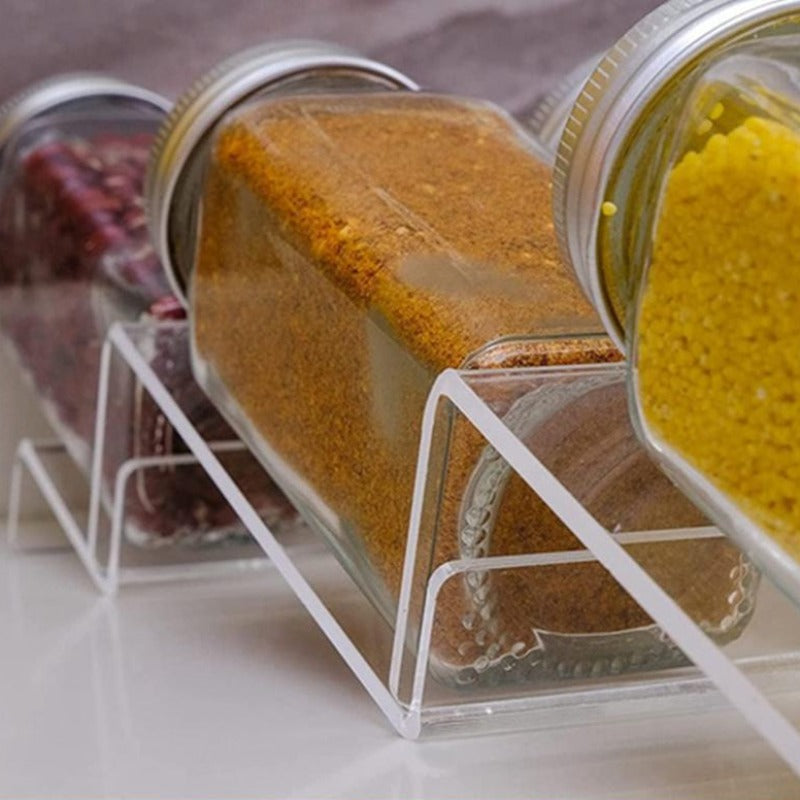 Uitbreidbaar Acryl Kruidenrek voor Keuken – 1-4 Niveaus, Transparant en Krasbestendig, Ideaal voor Kruidenopslag