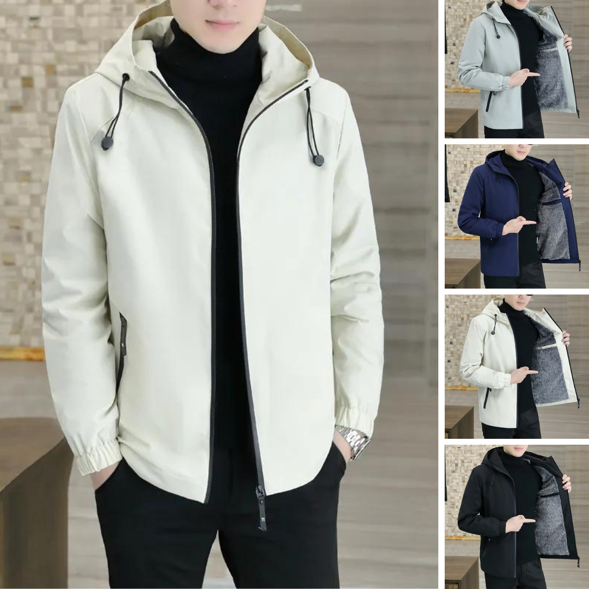 Heren Hoodie Vest Jack Trendy met Capuchon en Zakken