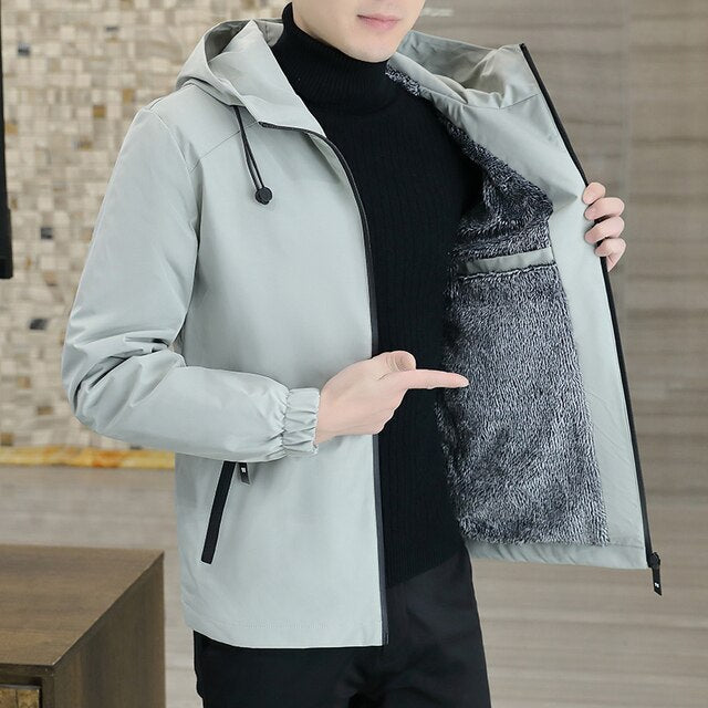 Heren Hoodie Vest Jack Trendy met Capuchon en Zakken Grijs