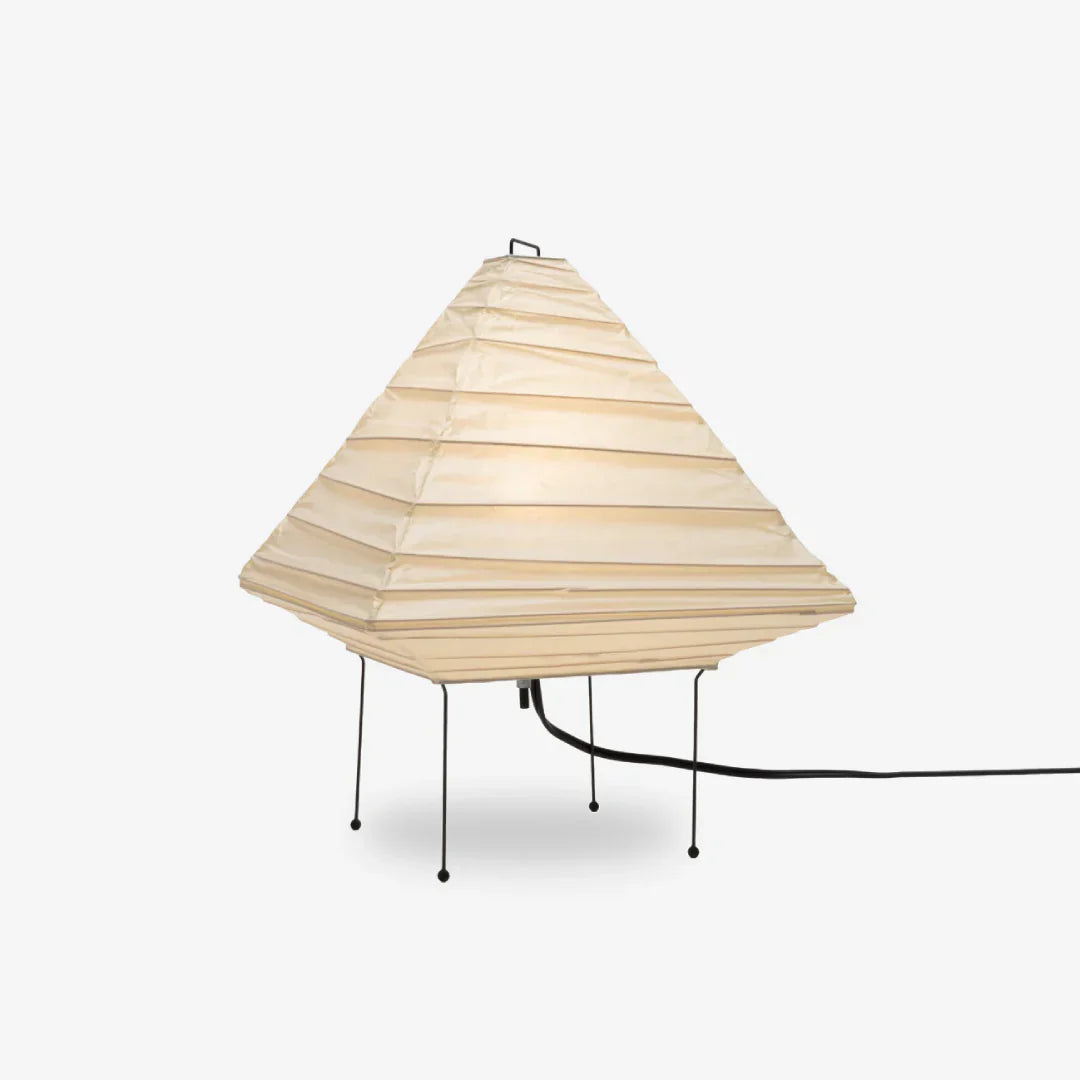 Kōmei Tafellamp – Stijlvolle Verlichting met Japandi-Charme Breedte 30cm x Hoogte 39cm Wit + Zwart EU Plug