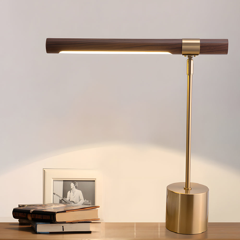 Amanti - Minimalistische Houten LED Bureaulamp Dimbare Lichtbalk