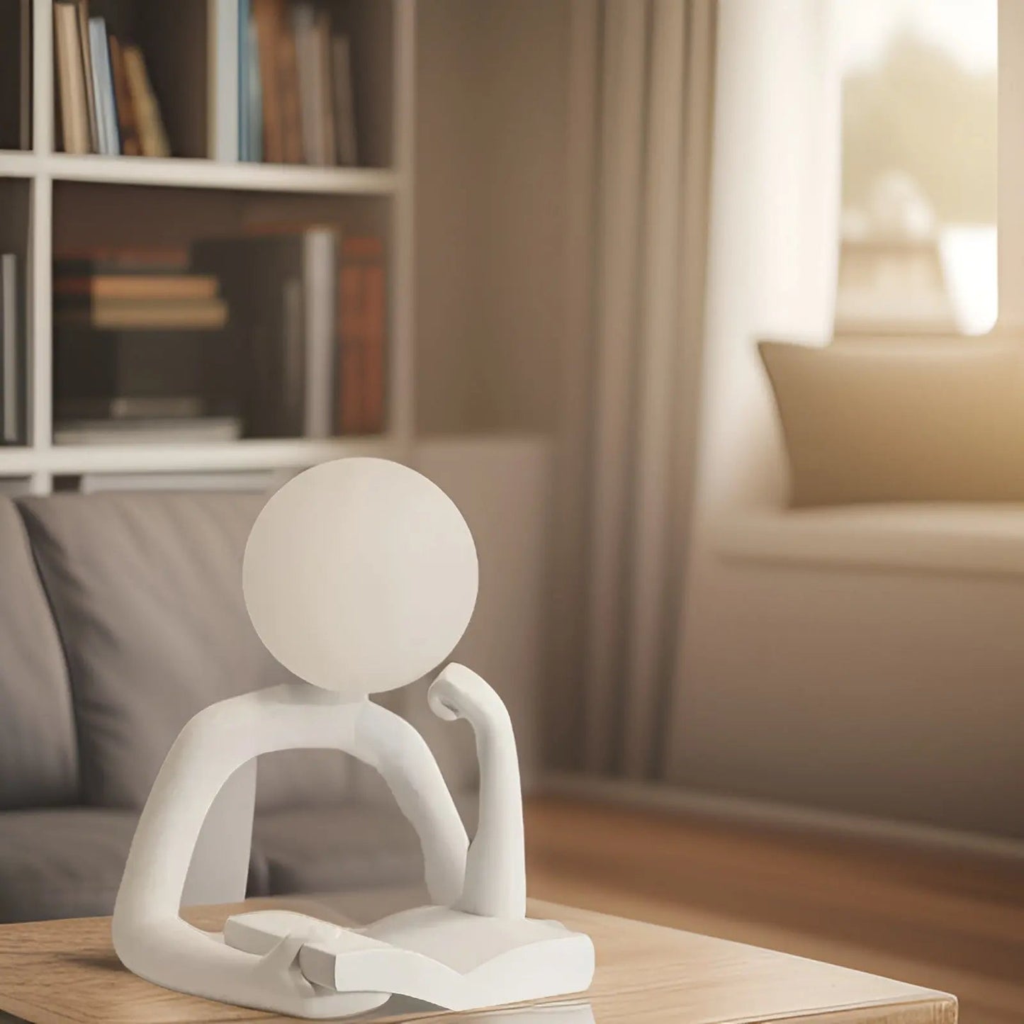 Amanti 'Thinker' Esthetische Maan Sculptuur Nachtlamp voor Sfeervolle Verlichting