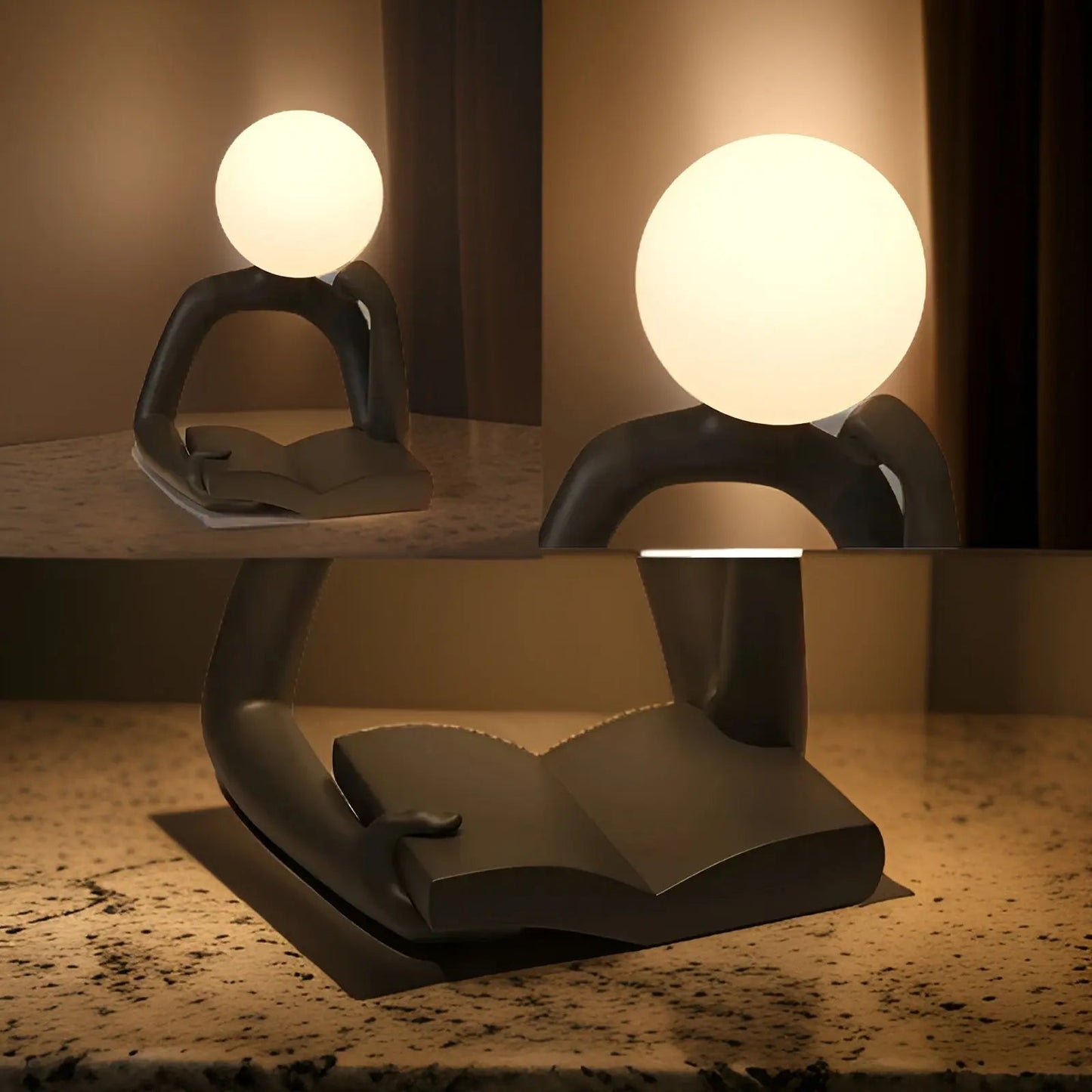 Amanti 'Thinker' Esthetische Maan Sculptuur Nachtlamp voor Sfeervolle Verlichting