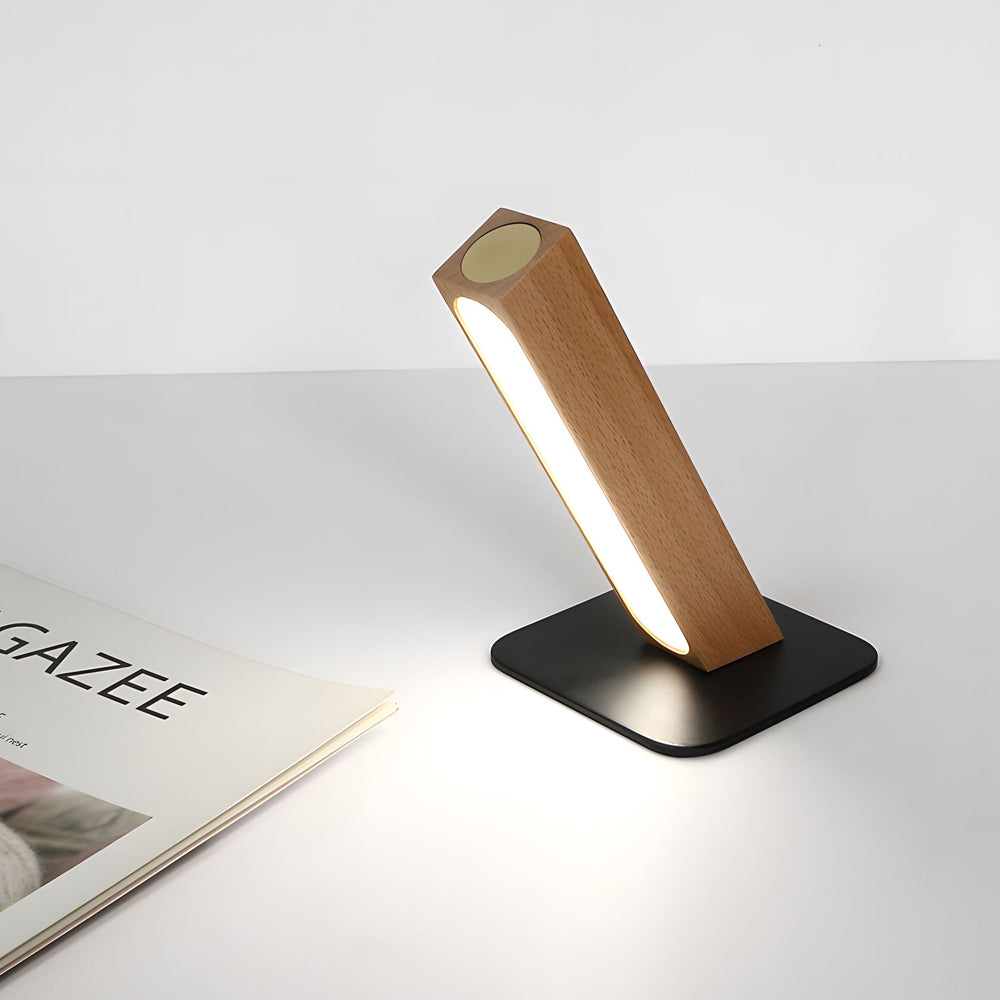 Amanti Touch Tafellamp - LED Lineaire Sfeerverlichting met 360 Verstelbare Kop Hout
