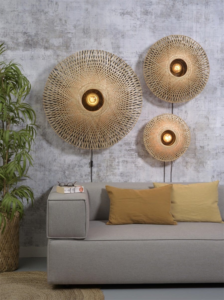 Solace - Luminaire Bambou Muur Decoratie Lamp "Kalimantan M"