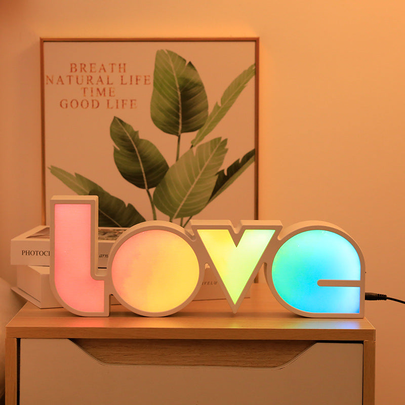 Art Deco Love LED Tafellamp – Waterdichte Romantische Gloed SEREIN C Wit Licht (5000K) 4.5V
