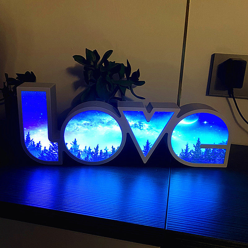 Art Deco Love LED Tafellamp – Waterdichte Romantische Gloed SEREIN E Wit Licht (5000K) 4.5V