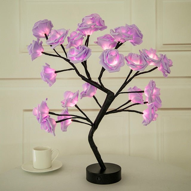 Betoverde Rozenboom met LED Verlichting voor Romantische Sfeer Roze