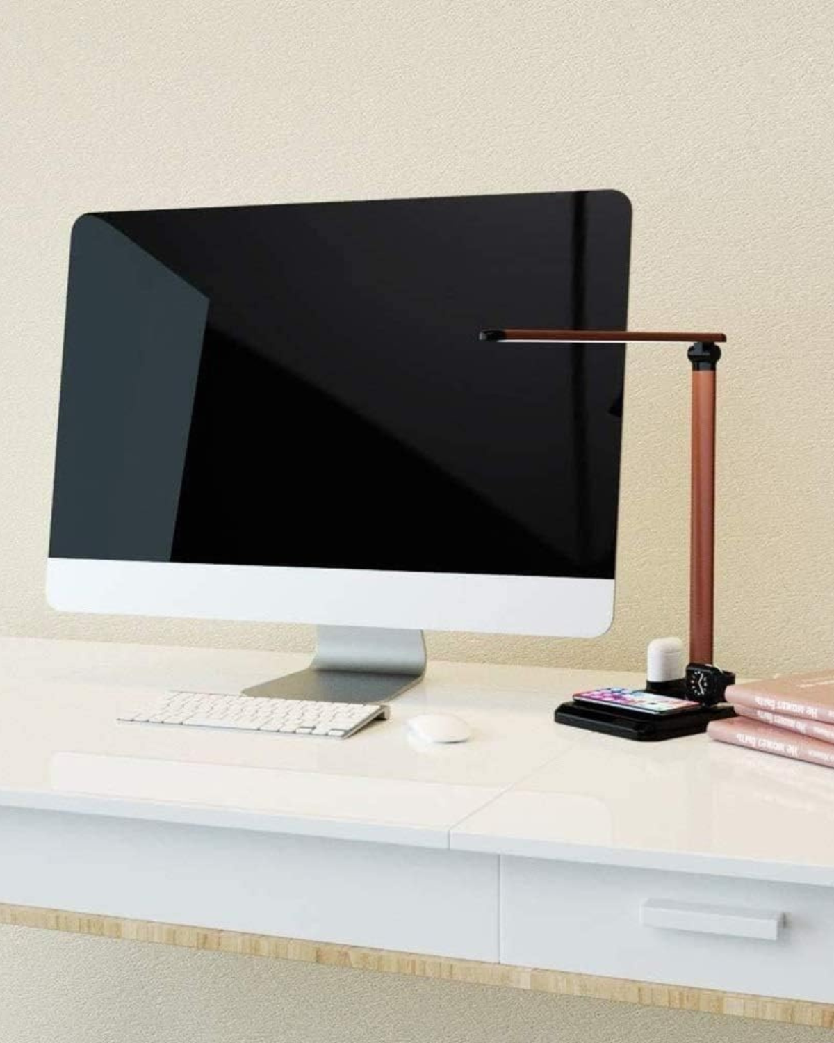 Buenta – Elegante Bureau Lamp met Draadloos Opladen SEREIN