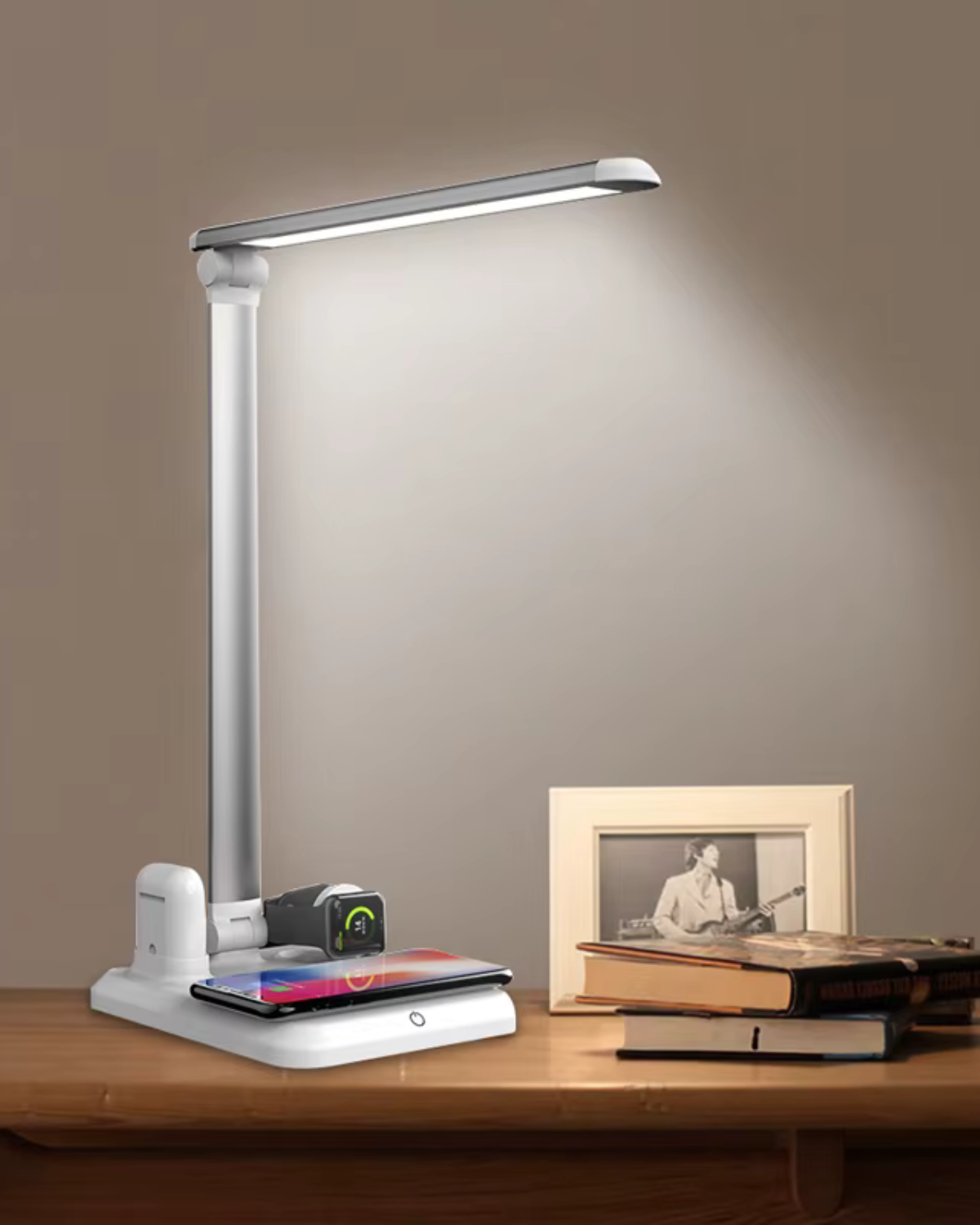 Buenta – Elegante Bureau Lamp met Draadloos Opladen SEREIN