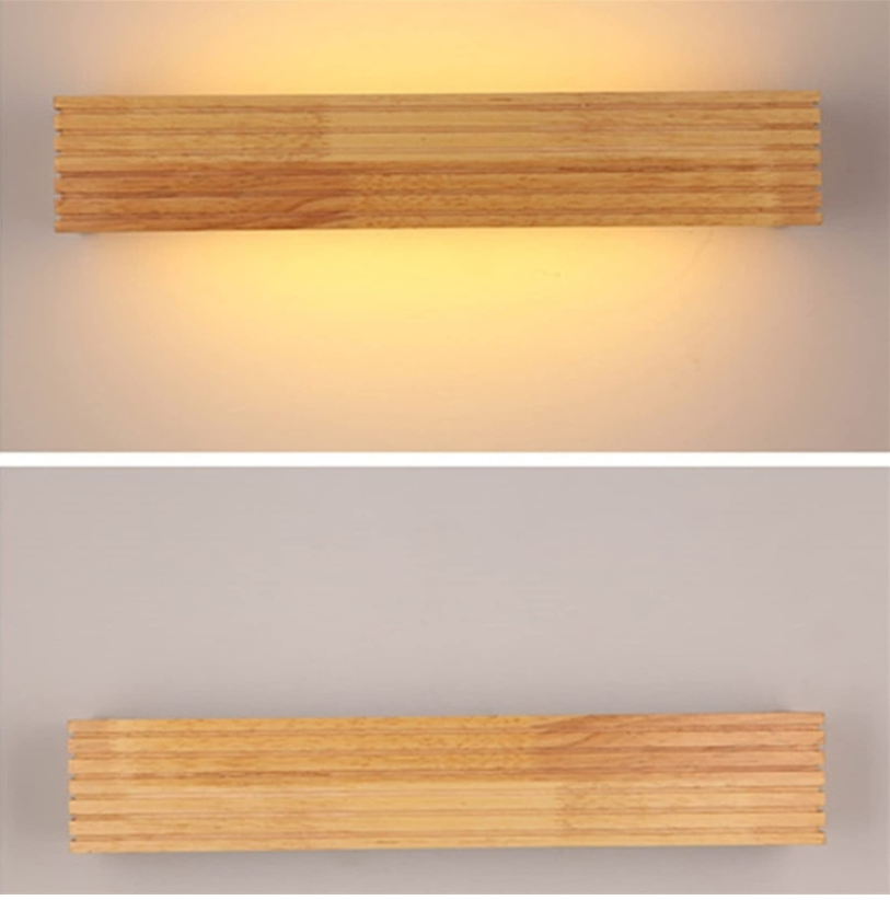 Buijou - 55cm Solid Houten Wandlamp voor Natuurlijke Sfeer