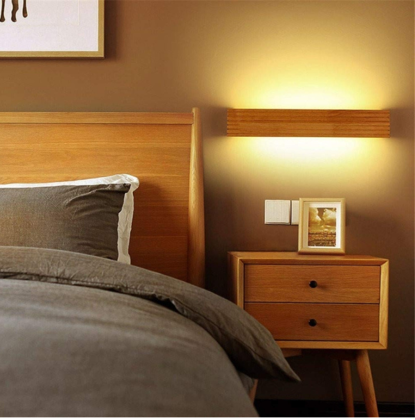 Buijou - 55cm Solid Houten Wandlamp voor Natuurlijke Sfeer