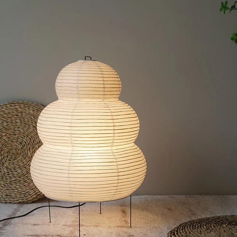 Buijou – Elegante Japandi Vloerlamp van Rijstpapier