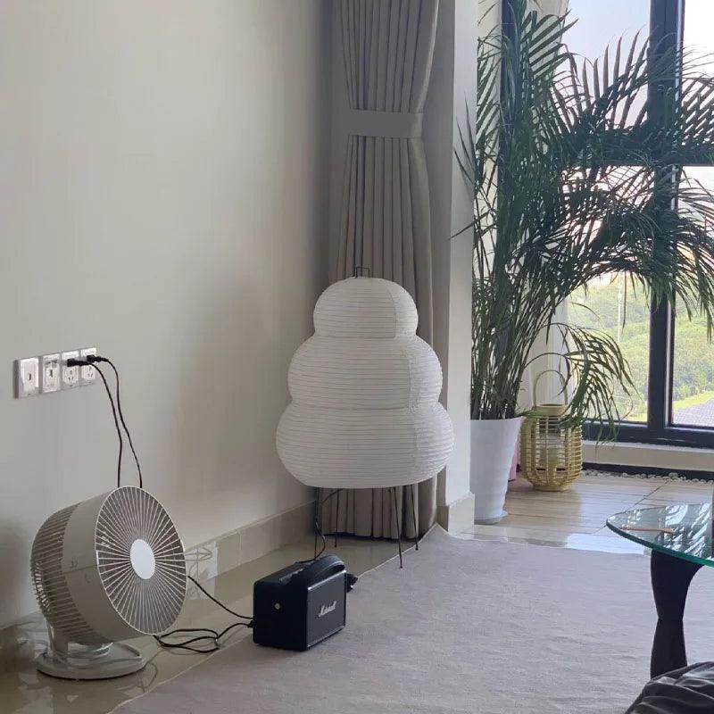 Buijou – Elegante Japandi Vloerlamp van Rijstpapier